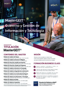 Master en Gobierno y Gestión de Información y Tecnología MasterGEIT® de Business&Co.® en la Escuela de Gobierno eGob® con Javier Peris