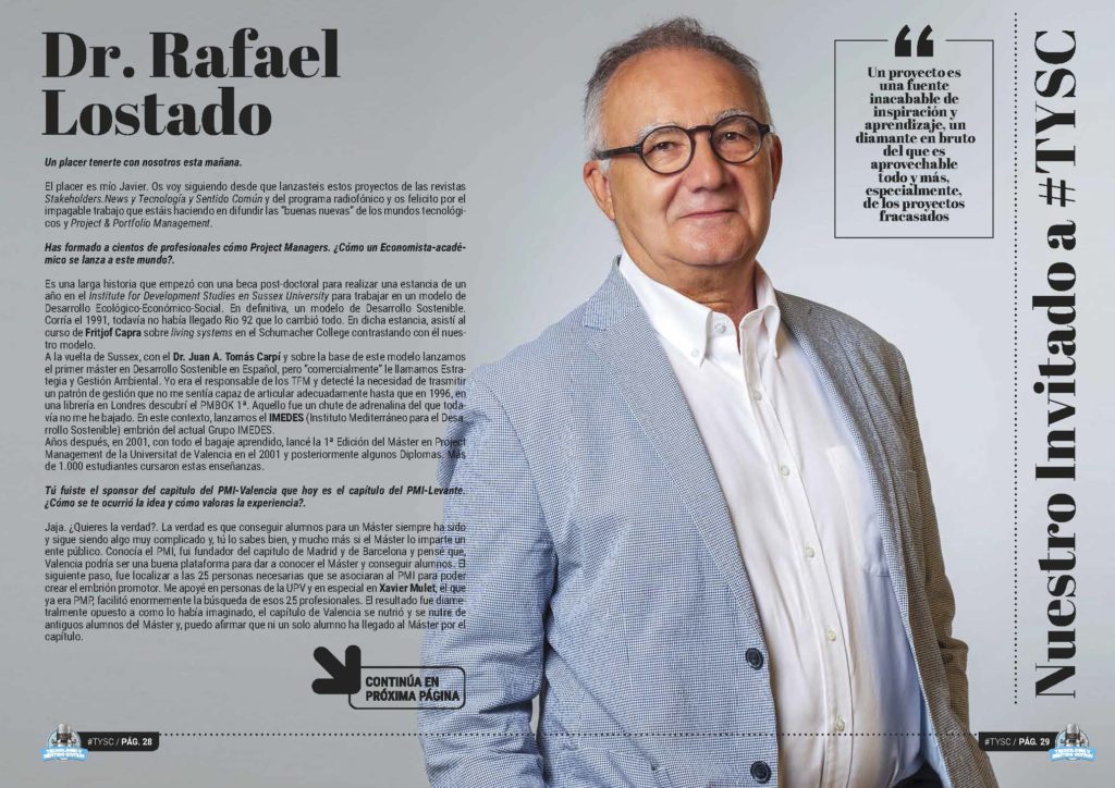 Rafael Lostado Nuestro Invitado Al Westin en la Revista Tecnología y Sentido Común de octubre TYSC23