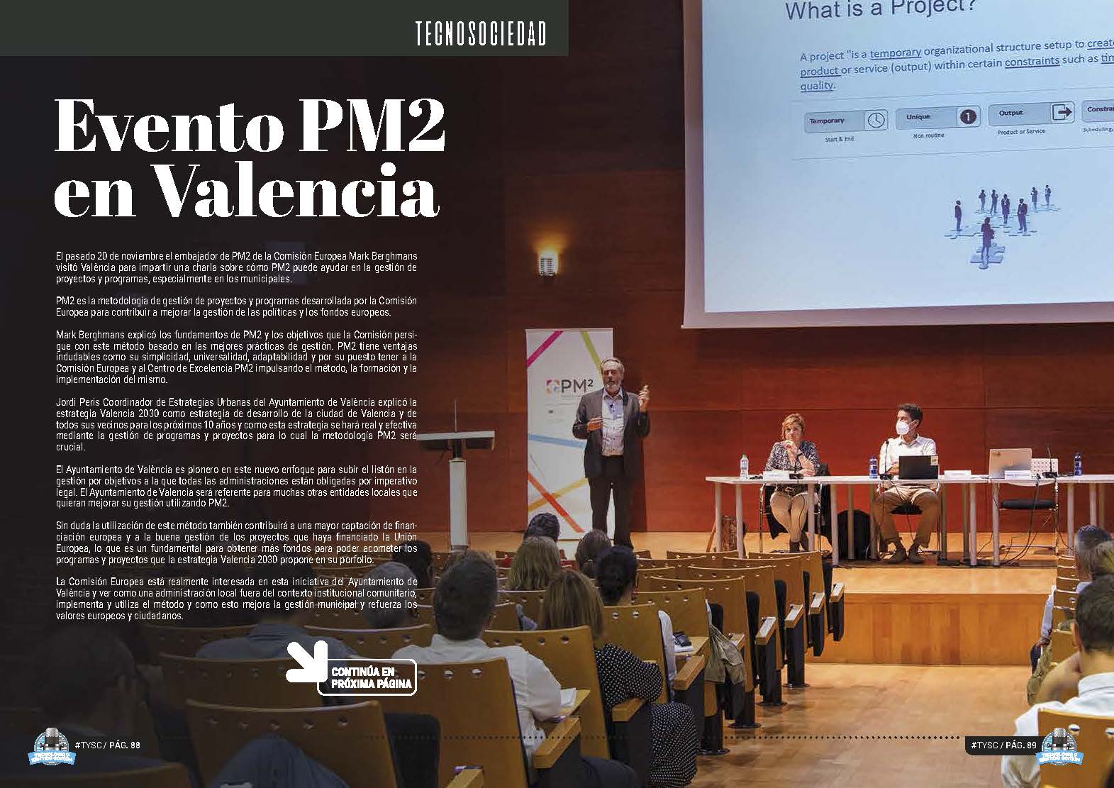 El Evento PM2 organizado por el Ayuntamiento de Valencia en la Sección “TecnoSociedad” de la Revista Tecnología y Sentido Común de noviembre TYSC24