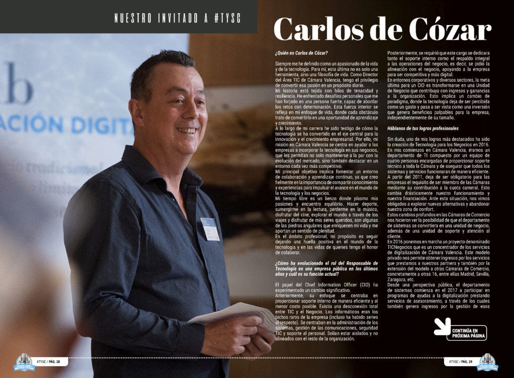 Carlos de Cozar Invitado a TYSC de la Edición de octubre de la Revista Tecnologia y Sentido Comun #TYSC
