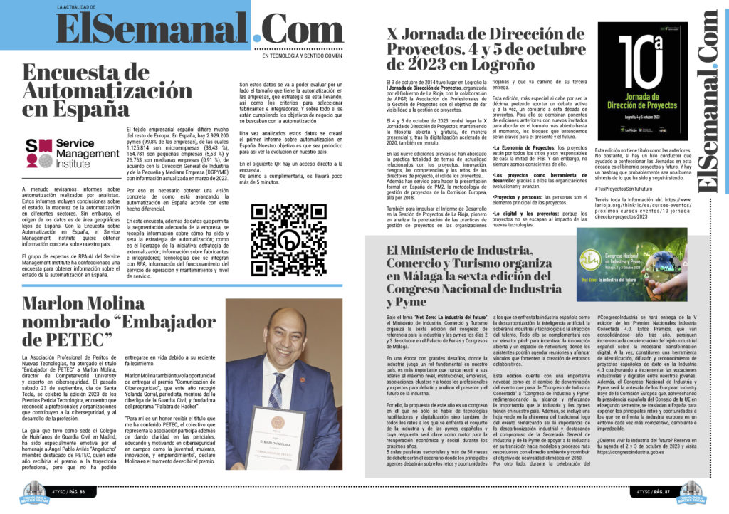 La Actualidad de ElSemanal.Com en Tecnologia y Sentido Común
