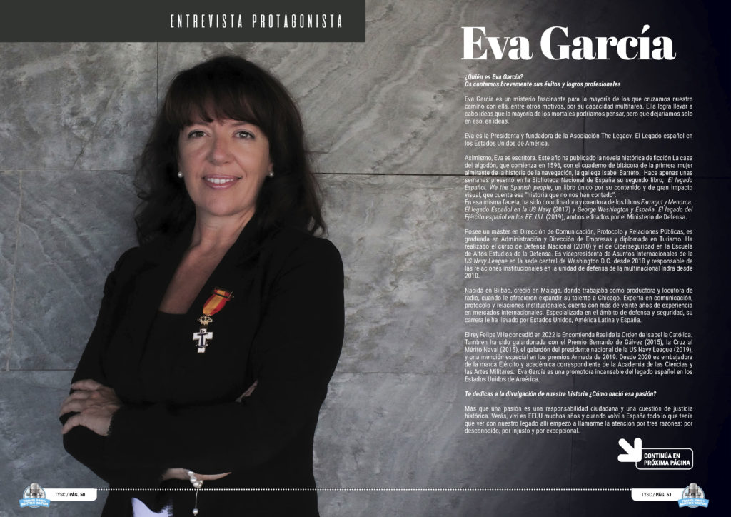 Eva García Entrevista Protagonista en la Edición de noviembre de la Revista Tecnologia y Sentido Comun #TYSC