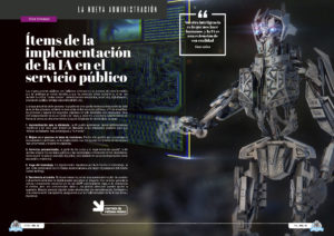 "Ítems de la implementación de la IA en el servicio público" artículo de Victor Almonacid en la seccion "La Nueva Administración" de la edición de marzo de 2024 de la Revista Tecnología y Sentido Común TYSC a Revista Líder de Audiencia de la Alta Dirección y los Profesionales en Gestión de Proyectos, Servicios, Procesos, Riesgos y por supuesto Gobierno de Tecnologías de la Información