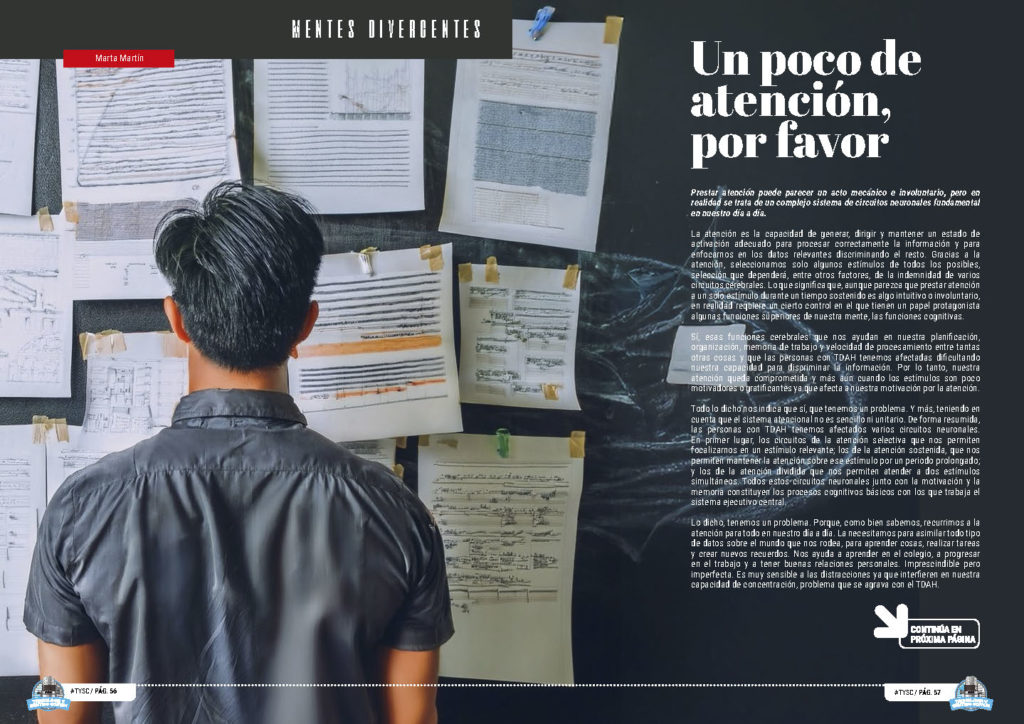 "Un poco de atención, por favor" artículo de Marta Martín García en la sección "Mentes DIvergentes" de la edición de Abril de 2025 de la Revista Tecnología y Sentido Común TYSC a Revista Líder de Audiencia de la Alta Dirección y los Profesionales en Gestión de Proyectos, Servicios, Procesos, Riesgos y por supuesto Gobierno de Tecnologías de la Información