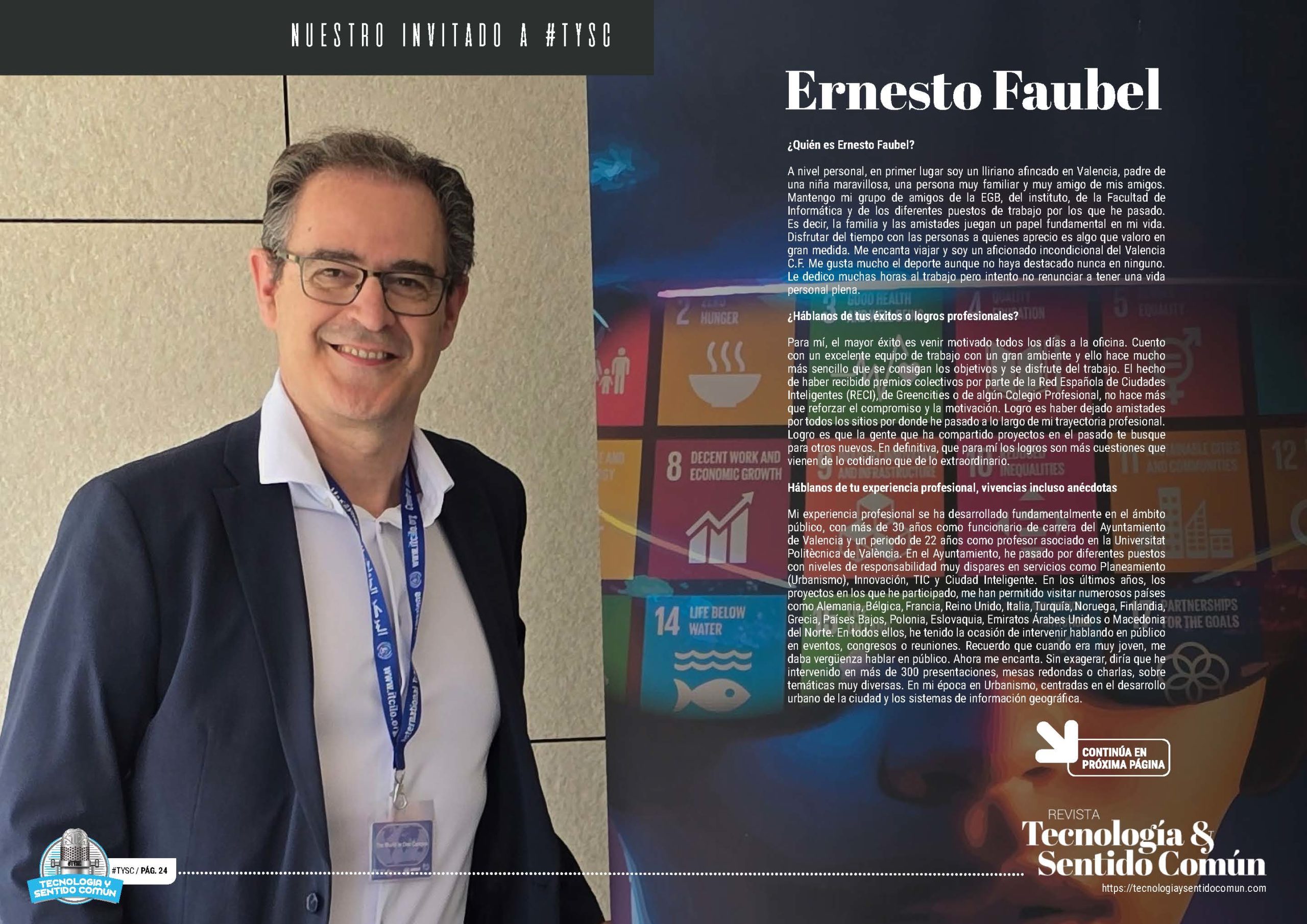 Ernesto Faubell Cubells "Nuestro Invitado a TYSC de la edición de Septiembre de 2025 de la Revista Tecnología y Sentido Común TYSC a Revista Líder de Audiencia de la Alta Dirección y los Profesionales en Gestión de Proyectos, Servicios, Procesos, Riesgos y por supuesto Gobierno de Tecnologías de la Información