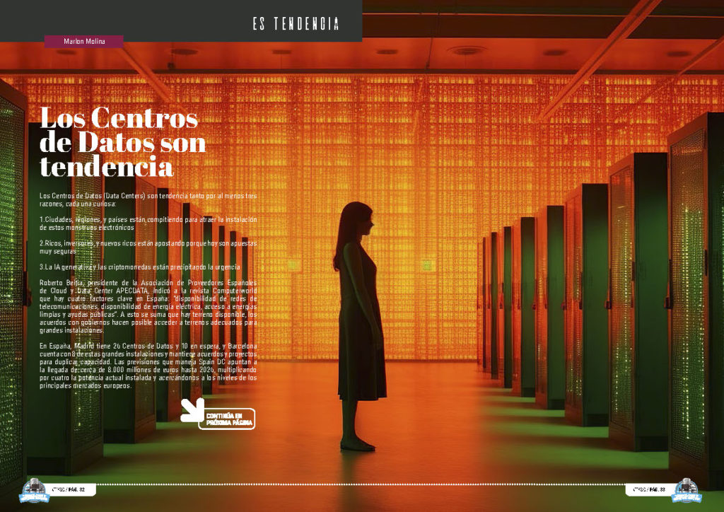 "Los Centros de Datos son tendencia" artículo de Marlon Molina en la sección "Es Tendencia" de la edición de noviembre de 2025 de la Revista Tecnología y Sentido Común TYSC a Revista Líder de Audiencia de la Alta Dirección y los Profesionales en Gestión de Proyectos, Servicios, Procesos, Riesgos y por supuesto Gobierno de Tecnologías de la Información